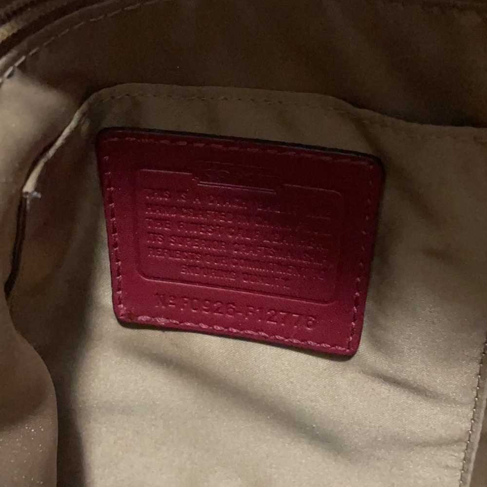 Coach Zoe Patent Hobo Bag Gem